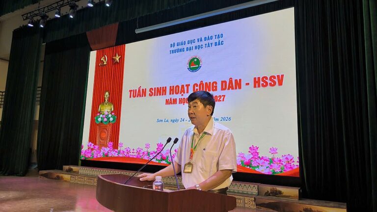 Trường Đại học Tây Bắc tổ chức Tuần sinh hoạt công dân – học sinh, sinh viên năm học 2026–2027